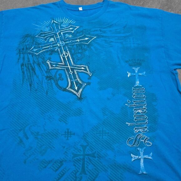 Vintage Y2K Salvation Shirt Mens XXL Emo Goth Cyber Grunge Tee - Picture 2 of 4